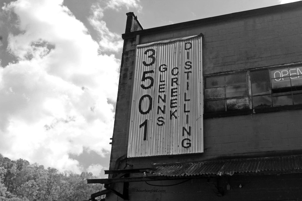 Sign outside Glenns Creek Distilling in Frankfort Kentucky
