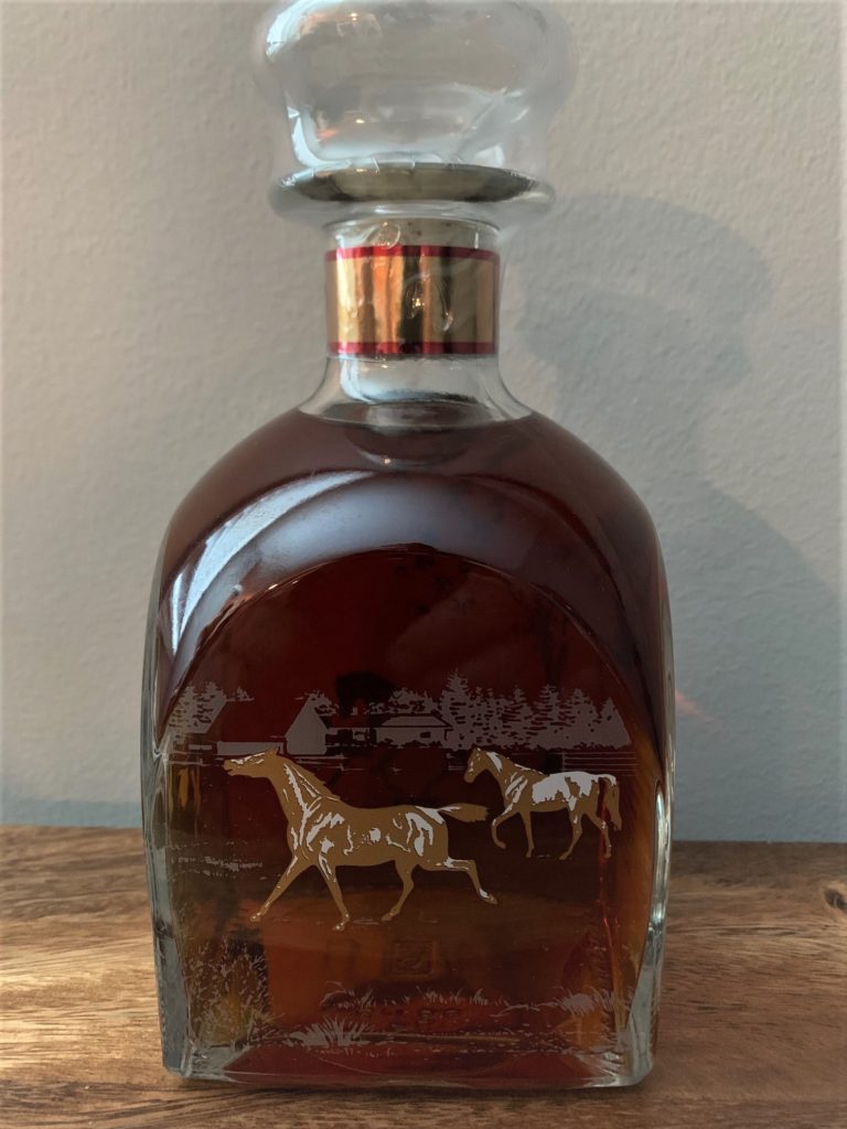 picture of side of Rock Hill Farms Bourbon bottle