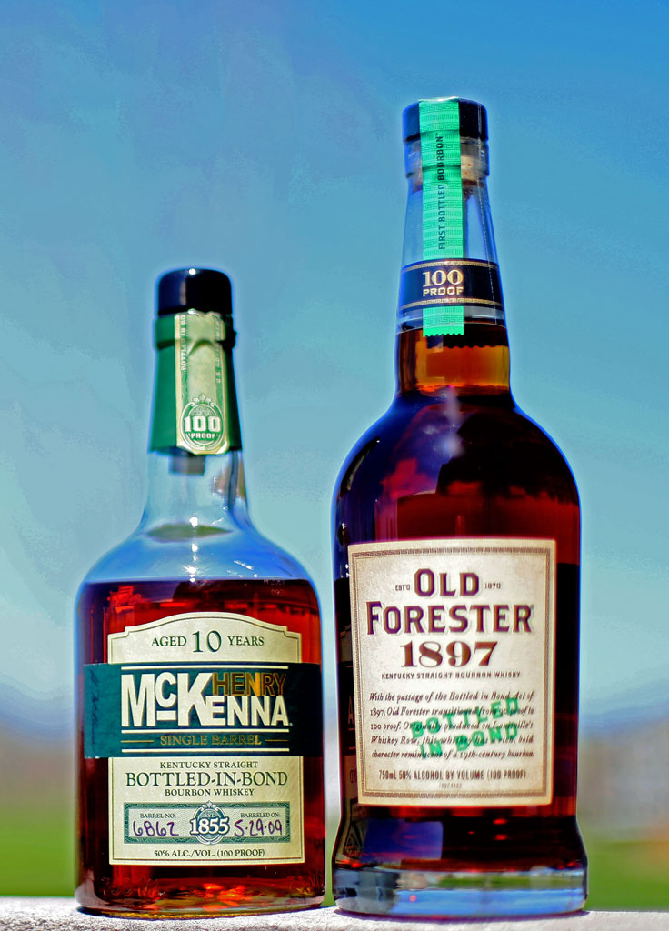 Picture of Old Forester 1897 and Henry McKenna Bourbons