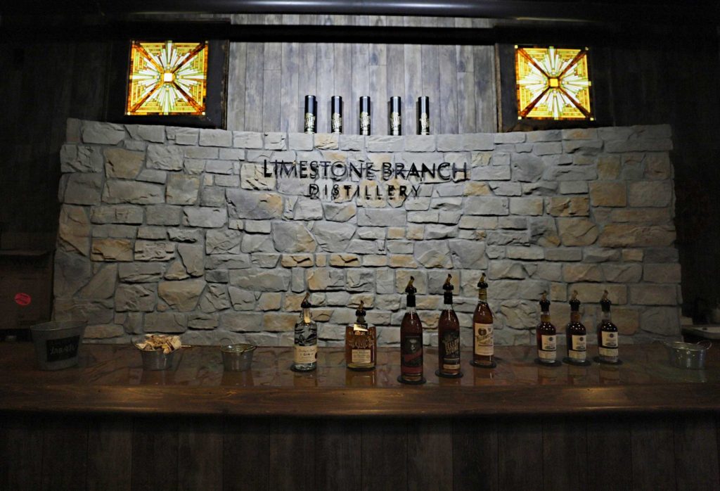 Tasting room at Limestone Branch Distillery