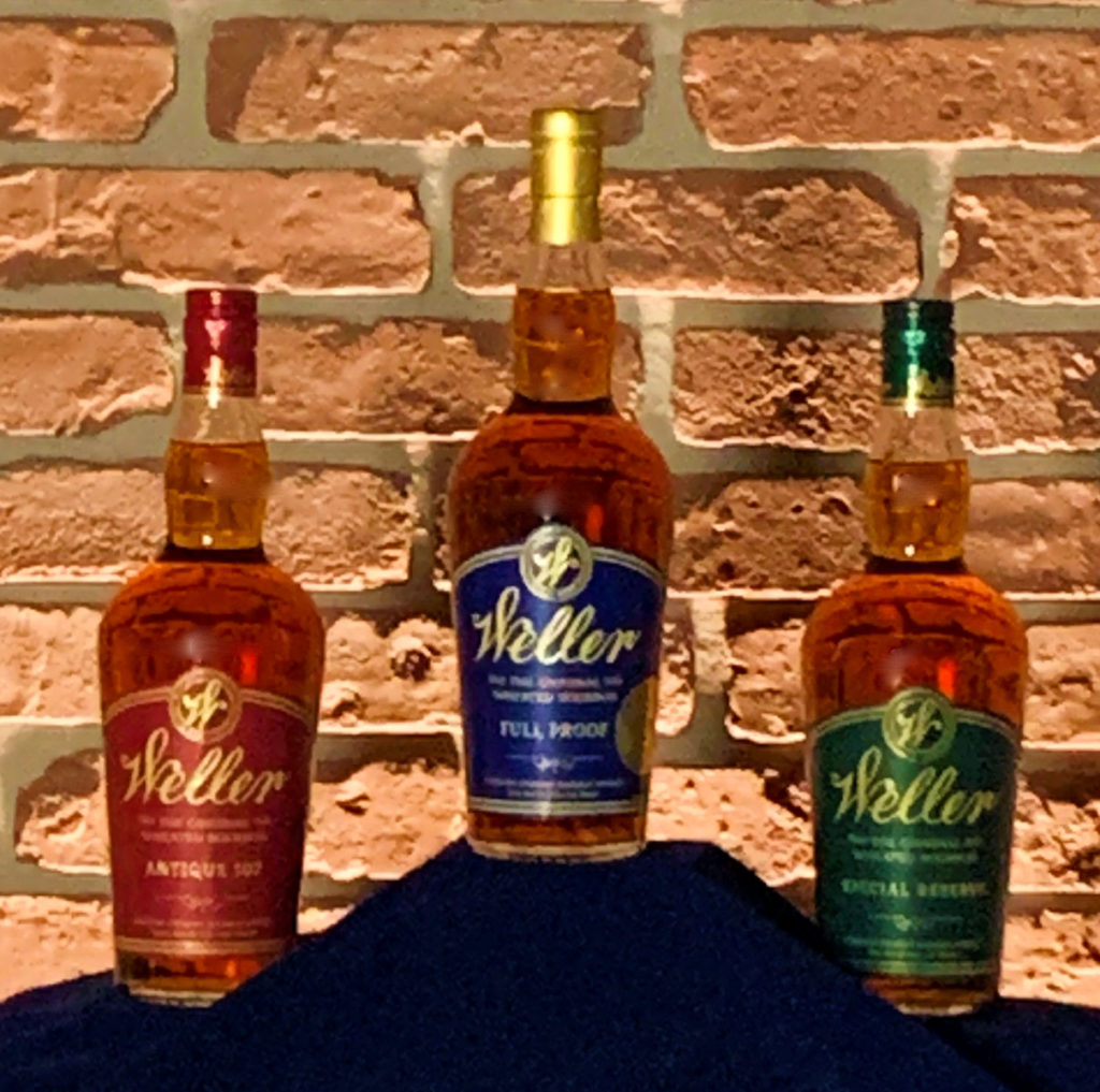 Bottles of Weller Bourbon 
