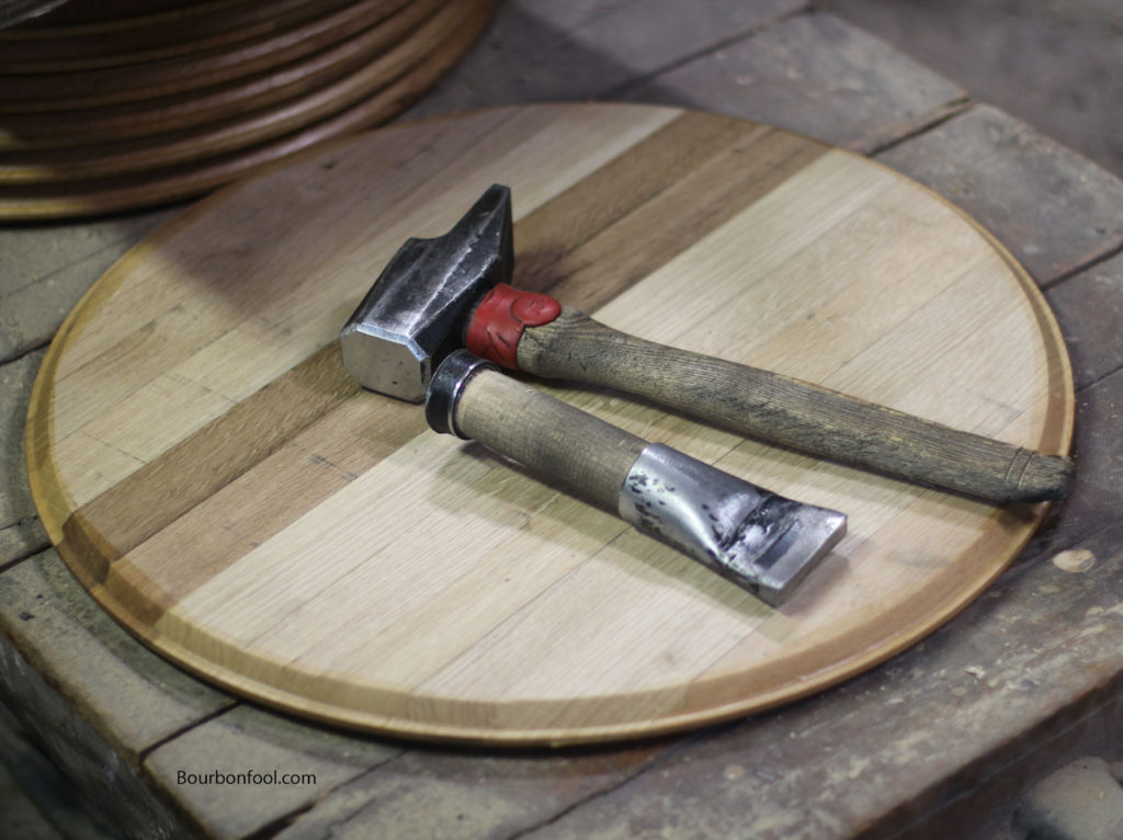 The artistry of barrel making using coopers tools