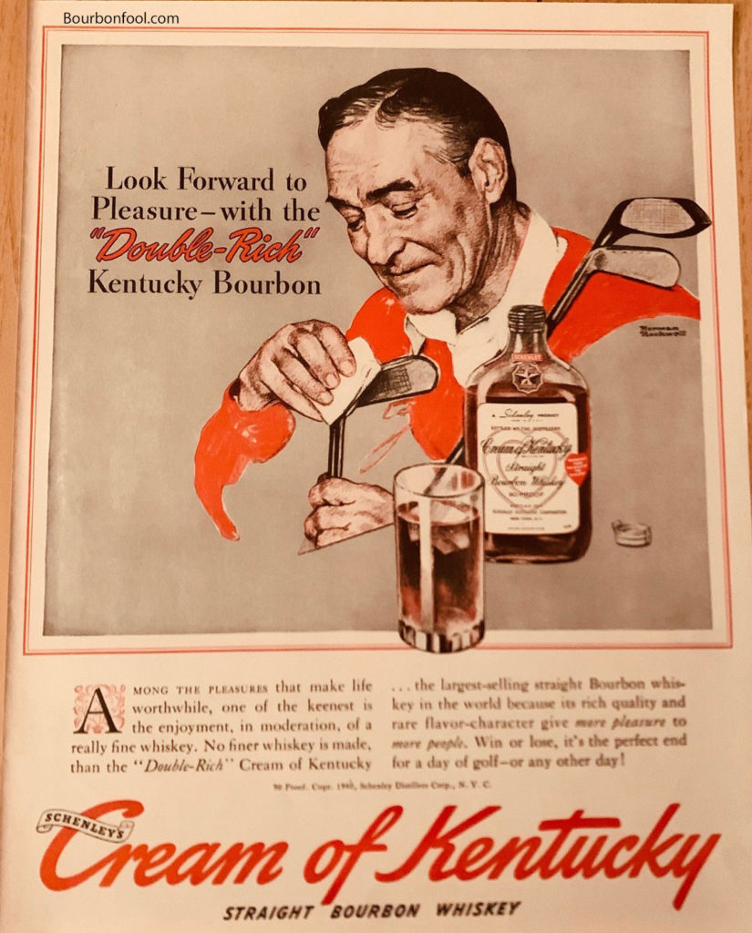 Copy of vintage Cream of Kentucky bourbon ad