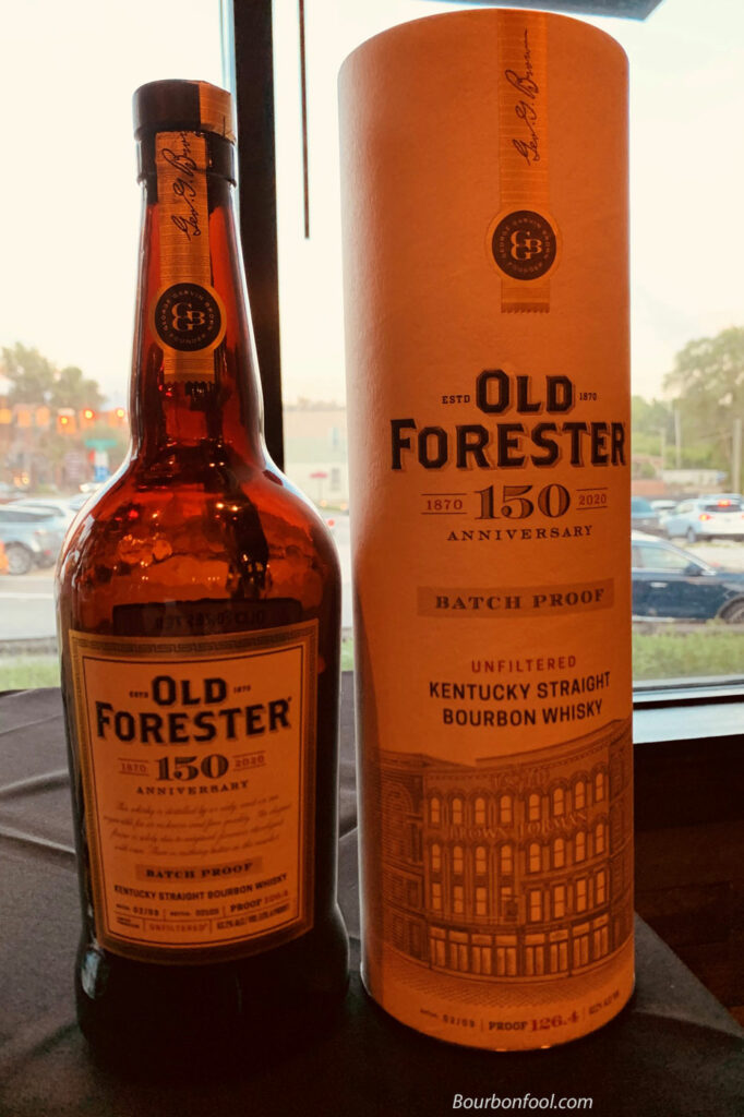 Bottle of Old Forester Anniversary Bourbon
