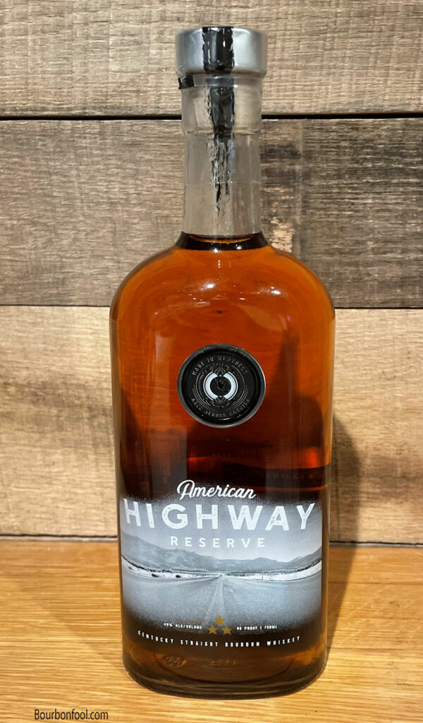 Bottle of American Highway Reserve Bourbon