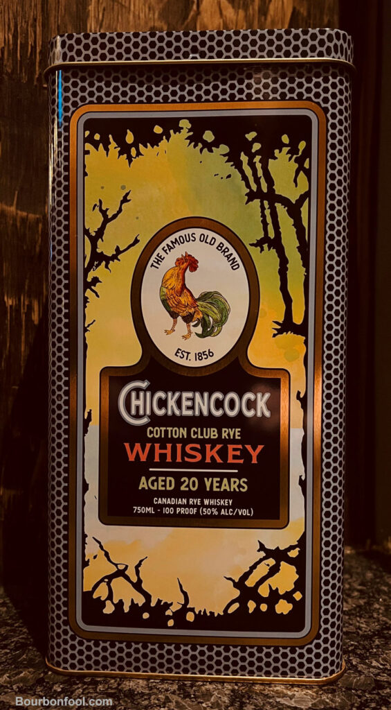 Chickencock Rye Whiskey in a can