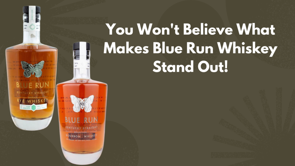 2 bottles of the elegant blue run whiskeys