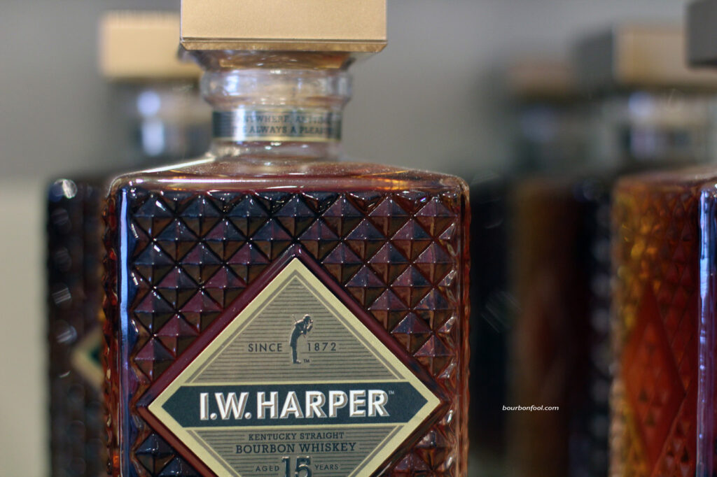 Bottle of 15-year-old I.W. Harper Kentucky Straight Bourbon.