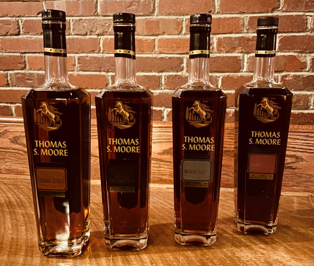 An Example of Thomas. S. Moore barrel finish bourbons